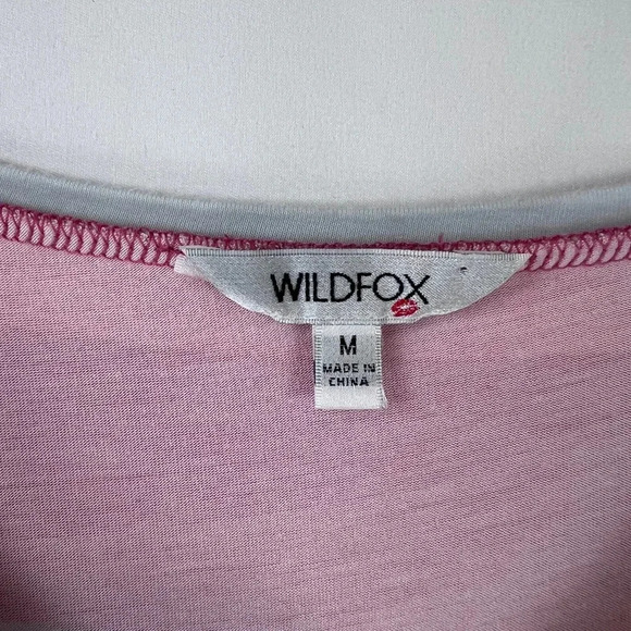 WildFox Colorful Striped Pajama Set Shorts and Tshirt Size M - Picture 2 of 8